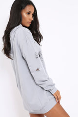 Grey Distressed Oversized Hoodie - Khloe-Hoodies
