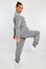 Grey Drawstring Waist Jumper and Joggers Co-ord - Kayla-Loungewear