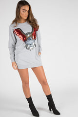 Grey Eagle Jumper Dress - Maria-Jumper