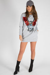 Grey Eagle Jumper Dress - Maria-Jumper