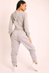 Grey Elasticated Tie Waist Joggers - Kamella-Joggers