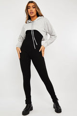 Grey Extreme Cropped Hoodie - Kalissa-Hoodies