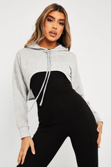 Grey Extreme Cropped Hoodie - Kalissa-Hoodies
