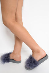 Grey Feather Sliders - Andressa-Sliders