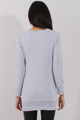Grey Fluffy Ice Cream Jumper - Noella-Knitwear