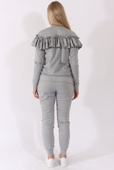 Grey Frill Layer Tracksuit - Tawney-Tracksuits