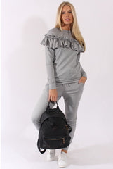 Grey Frill Layer Tracksuit - Tawney-Tracksuits