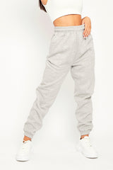 Grey Front Piping Joggers - Jordyn-Joggers