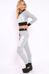 Grey Girl Boss Loungewear Set - Evie-Co-ords