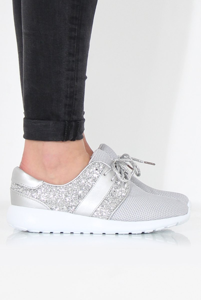 Grey Glitter Trainer - Rio-Trainers