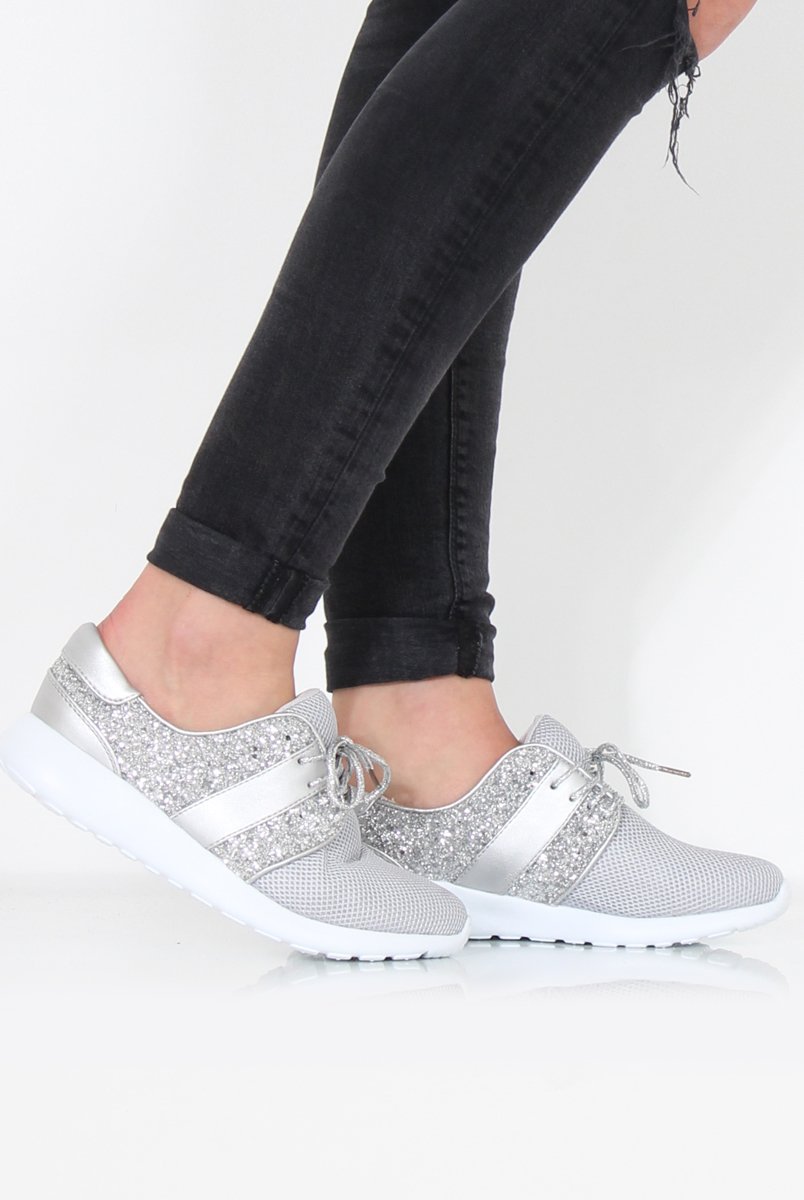 Grey Glitter Trainer - Rio-Trainers