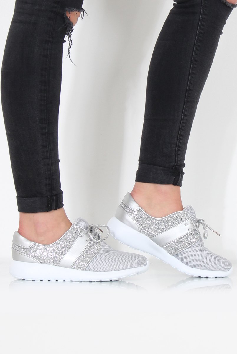 Grey Glitter Trainer - Rio-Trainers