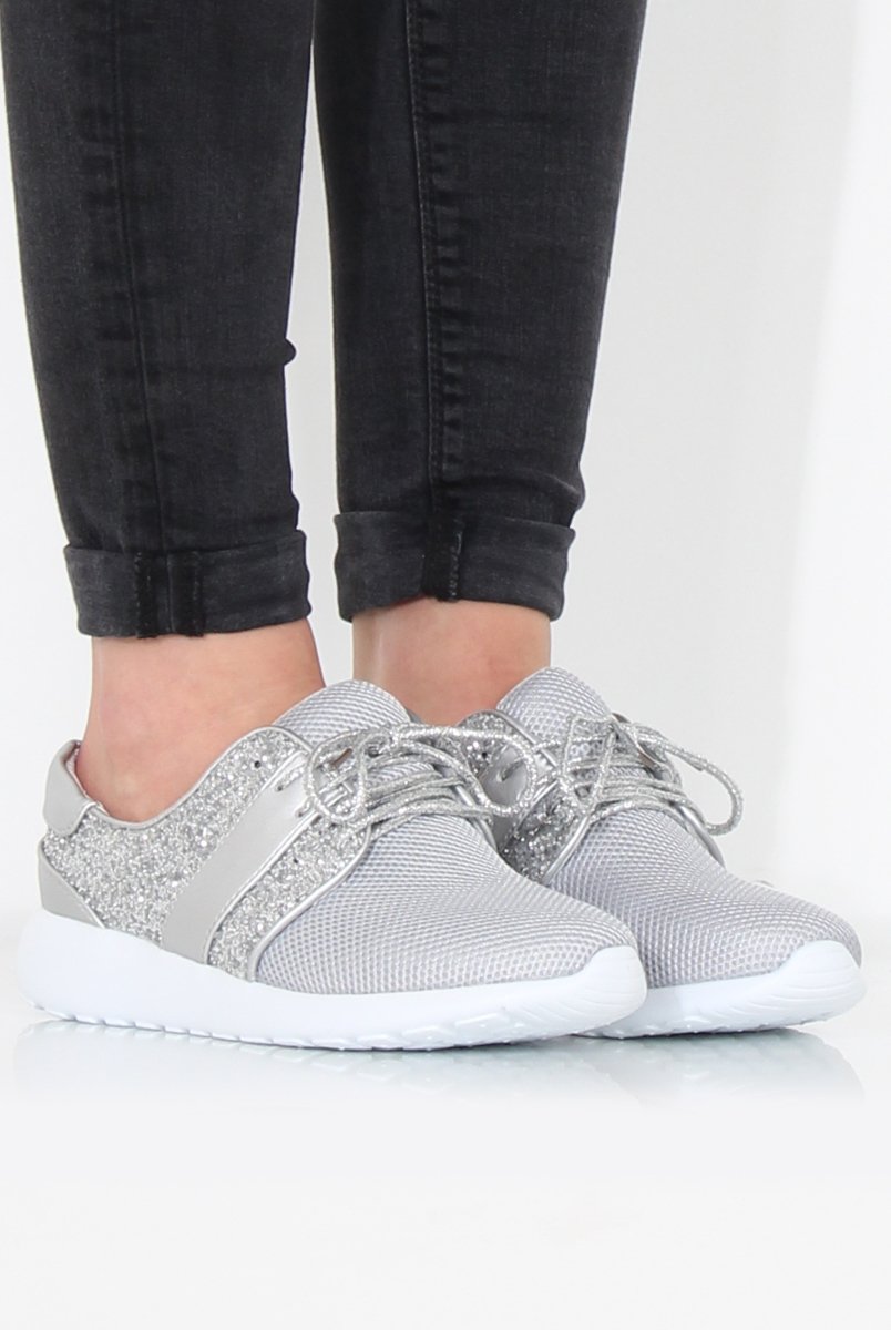 Grey Glitter Trainer - Rio-Trainers