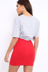 Grey Guilty Cropped Slogan T-shirt - Jaedyn-Tops