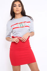 Grey Guilty Cropped Slogan T-shirt - Jaedyn-Tops