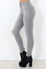 Grey High Waisted Jeans-Caprice-Jeans