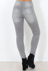 Grey High Waisted Jeans-Caprice-Jeans