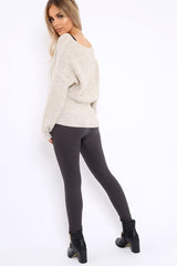Grey High Waisted Shape Leggings - Binky-Leggings