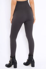 Grey High Waisted Shape Leggings - Binky-Leggings