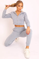 Grey Hoodie and Joggers Loungewear Co-ord Set - Bluebell-Loungewear