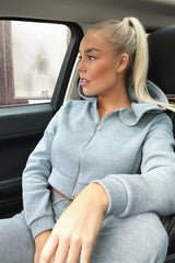 Grey Hoodie and Joggers Loungewear Co-ord Set - Bluebell-Loungewear