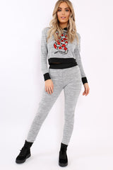 Grey Large Snake Applique Loungewear Set - Evie-Co-ords