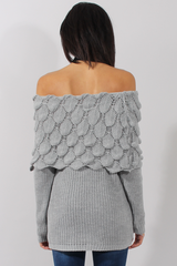 Grey Layer Bardot Jumper- Sammie-Jumper