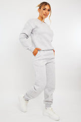Grey 'Lazy Girls Club' Slogan Joggers - Sahra-Joggers