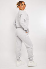 Grey 'Lazy Girls Club' Slogan Joggers - Sahra-Joggers