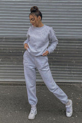 Grey 'Lazy Girls Club' Slogan Joggers - Sahra-Joggers