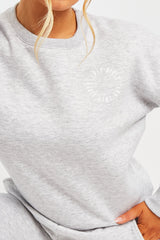 Grey 'Lazy Girls Club' Slogan Sweatshirt - Leila-Sweatshirts