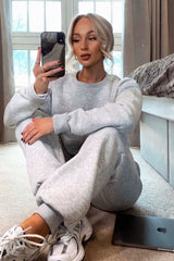 Grey 'Lazy Girls Club' Slogan Sweatshirt - Leila-Sweatshirts