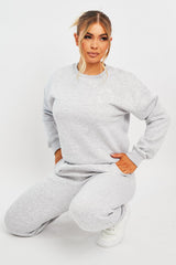 Grey 'Lazy Girls Club' Slogan Sweatshirt - Leila-Sweatshirts