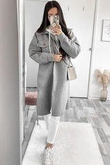Grey Longline Oversized Shacket - Sasha-Shacket