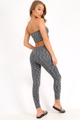 Grey Marl Legging And Bandeau Co-Ord - Kalissa-Co-ords