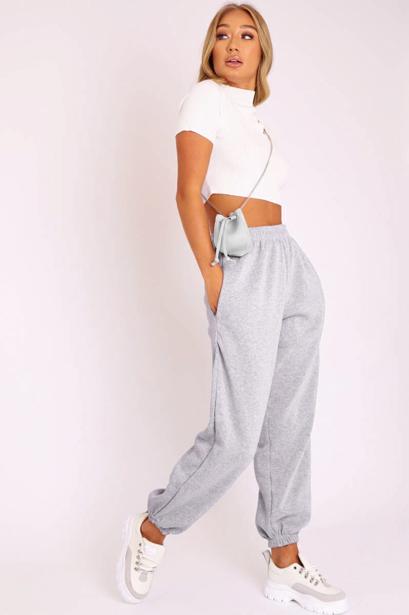 Grey Oversized Joggers - Erica-Joggers