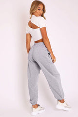 Grey Oversized Joggers - Erica-Joggers