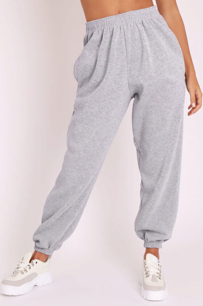 Grey Oversized Joggers - Erica-Joggers