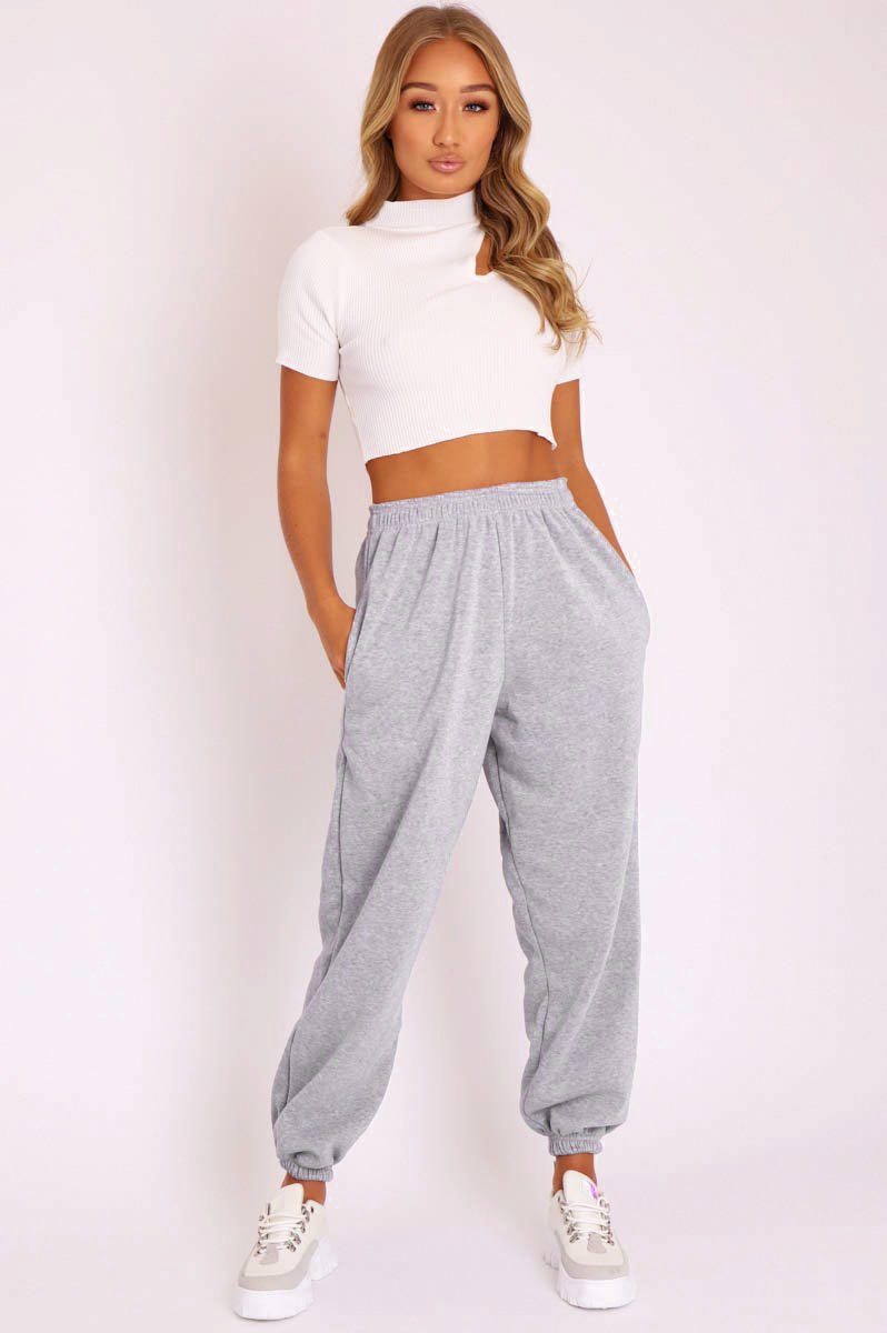 Grey Oversized Joggers - Erica-Joggers