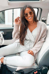 Grey Plunge Drawstring Waist Jumpsuit - Missie-Jumpsuits