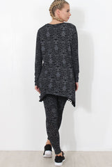 Grey Print Loungewear Set - Haylee-Loungewear