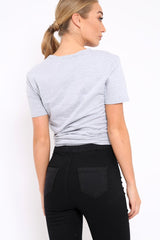 Grey Queen Slogan T-shirt - Chenise-Tops