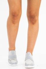 Grey Ribbed Pull On Trainers - Frayda-Trainers