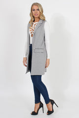 Grey Sleeveless Blazer - Heidi-Blazers