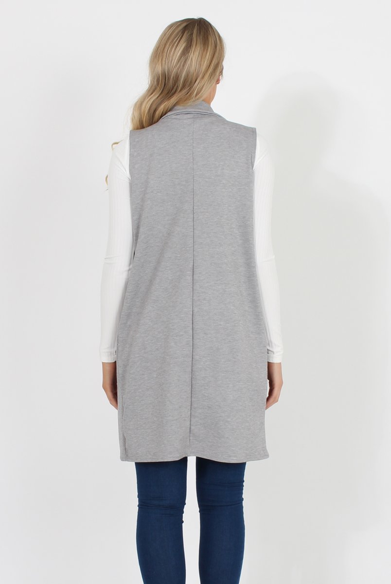 Grey Sleeveless Blazer - Heidi-Blazers