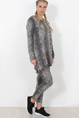 Grey Snakeskin Loungewear - Claudia-Loungewear