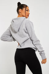 Grey Soft Fleece Hoodie - Maia-Hoodies