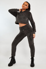 Grey Soft Teddy Leggings - Evani-Leggings