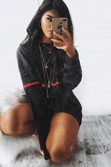 Grey Stripe Jumper Dress - Finley-Dresses