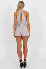 Grey Tie Front Two Piece - Esta-Co-ords